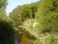 Blick von der Brücke über die Werse auf die Haskenau