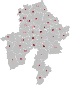 Gemeinden in der Provinz Namur