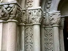 Detail vom Portal der Walterichskapelle