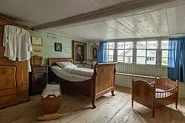 Schlafzimmer aus einem Bauern- und Weberhaus