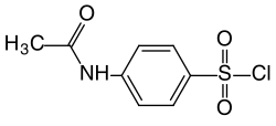 Strukturformel von N-Acetylsulfanilylchlorid