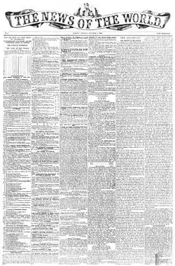 Titelblatt der ersten Ausgabe vom 1. Oktober 1843