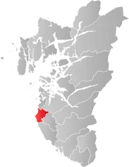 Lage der Kommune in der Provinz Rogaland