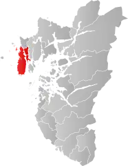 Lage der Kommune in der Provinz Rogaland