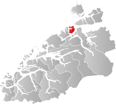 Lage der Kommune in der Provinz Møre og Romsdal