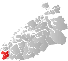 Lage der Kommune in der Provinz Møre og Romsdal