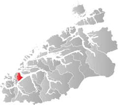 Lage der Kommune in der Provinz Møre og Romsdal