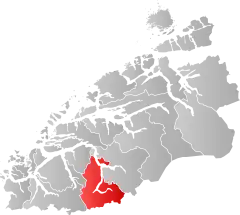 Lage der Kommune in der Provinz Møre og Romsdal