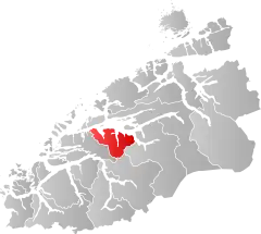 Lage der Kommune in der Provinz Møre og Romsdal