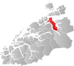 Lage der Kommune in der Provinz Møre og Romsdal