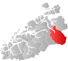 Lage der Kommune in der Provinz Møre og Romsdal