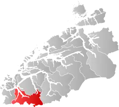 Lage der Kommune in der Provinz Møre og Romsdal