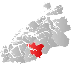 Lage der Kommune in der Provinz Møre og Romsdal