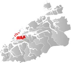 Lage der Kommune in der Provinz Møre og Romsdal