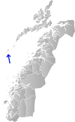 Lage der Kommune in der Provinz Nordland