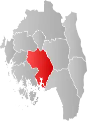 Lage der Kommune in der Provinz Østfold