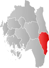 Lage der Kommune in der Provinz Østfold