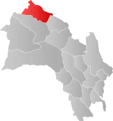 Lage der Kommune in der Provinz Buskerud