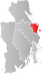 Lage der Kommune in der Provinz Vestfold