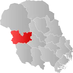 Lage der Kommune in der Provinz Telemark