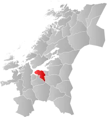 Lage der Kommune in der Provinz Trøndelag