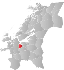 Lage der Kommune in der Provinz Trøndelag