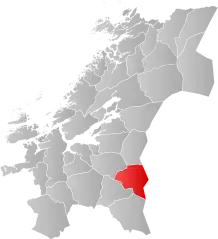 Lage der Kommune in der Provinz Trøndelag