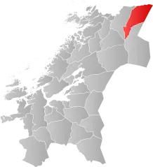 Lage der Kommune in der Provinz Trøndelag