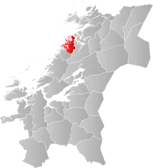 Lage der Kommune in der Provinz Trøndelag