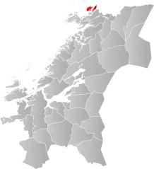 Lage der Kommune in der Provinz Trøndelag