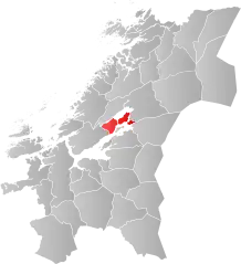 Lage der Kommune in der Provinz Trøndelag