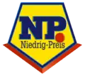 Das Logo von NP. Niedrig-Preis bis 2010