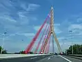 Die Fleher Brücke führt über den Rhein