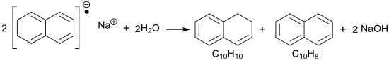 Hydrolyse von Naphthalin-Natrium