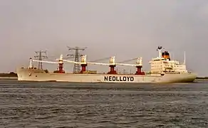 Die Nedlloyd Seoul auf der Nieuwe Waterweg (1985)