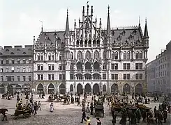 Neues Rathaus bis zur 3. Erweiterung von 1898