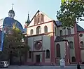 Der nach Kilian benannte Kiliansplatz in Würzburg zwischen St.-Kilians-Dom und Kollegiatstift Neumünster