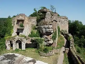 Blick vom Torturm in Richtung Palas