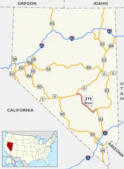 Karte der Nevada State Route 375