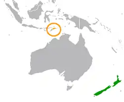 Lage von Neuseeland und Osttimor