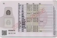 Norway driving licence back (2022)