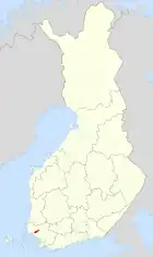 Lage von Nousiainen in Finnland