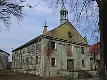 Die evangelische Kirche am alten Standort