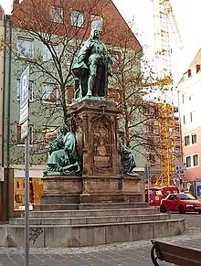 Martin-Behaim-Denkmal am Theresienplatz in Nürnberg (17. September 1890)