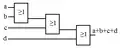 Abb. 2: OR4-Gatter aus OR2-Gattern auf ungünstige Art