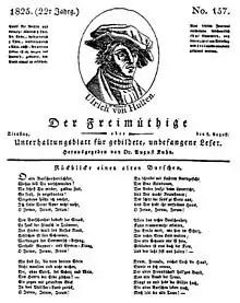 Erstveröffentlichung des Studentenliedes O alte Burschenherrlichkeit (1825)