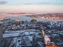 Aussicht auf die Altstadt im Winter