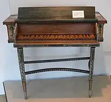 Oktavspinett (angeblich Brescia 1583, vermutlich ein Franciolini-Fabrikat)Berlin, Musikinstrumentenmuseum