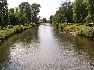 Wupper bei der Opladener Wupperbrücke