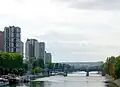 Teilbrücke zwischen der Île aux Cygnes und dem 15. Arrondissement.